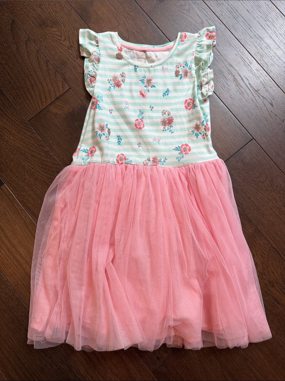 Tommy Bahama Girls Dres with Pink Tulle Skirt Size Medium (7/8) - C44-001